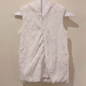 furry white Jenny Candy vest size youth 10
